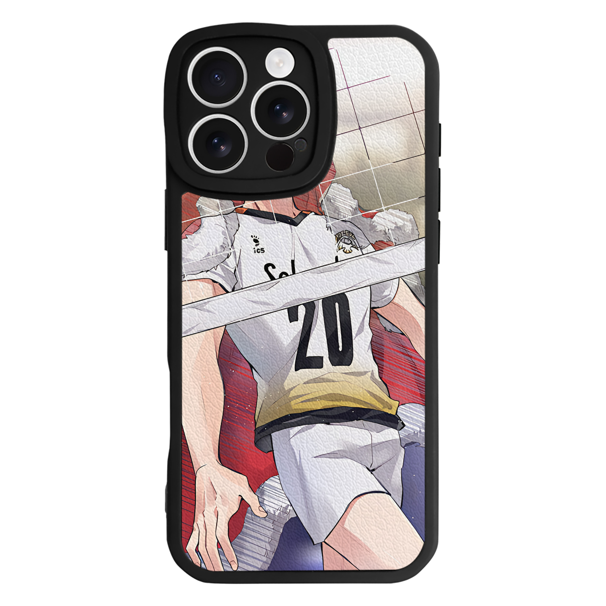 （画像用） ハイキュー!! Haikyu!! 【iPhone 16シリーズ対応】シリコンスマホケース（レザー調） 材質：シリコン